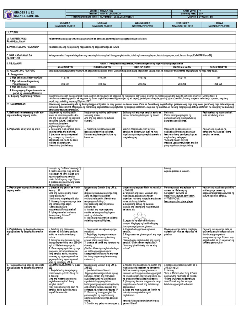 3rd Quarter WK 4 ESP 4 | PDF