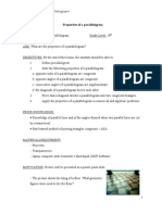 Properties of A Parallelogram - Lesson Plan