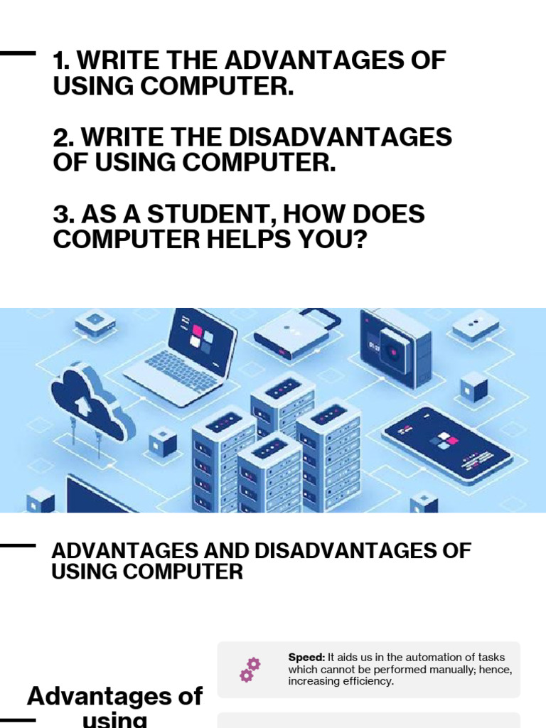 Advantages and Disadvantages of Using Computer | PDF | Automation