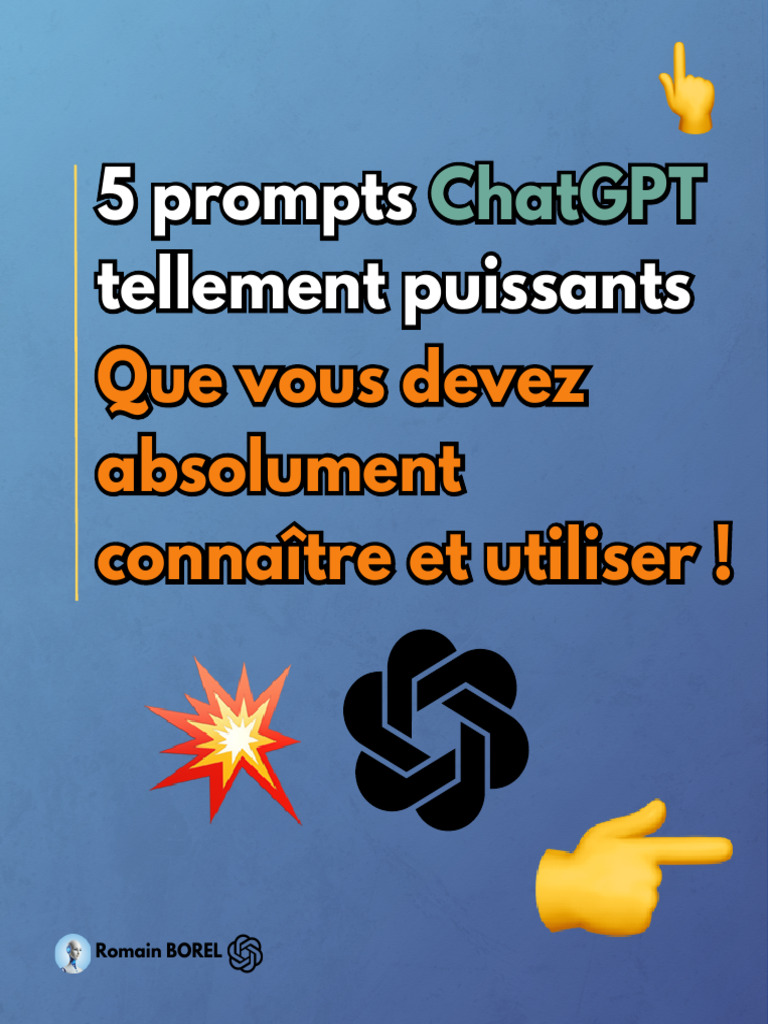 5 Prompts Puissants pour ChatGPT | PDF