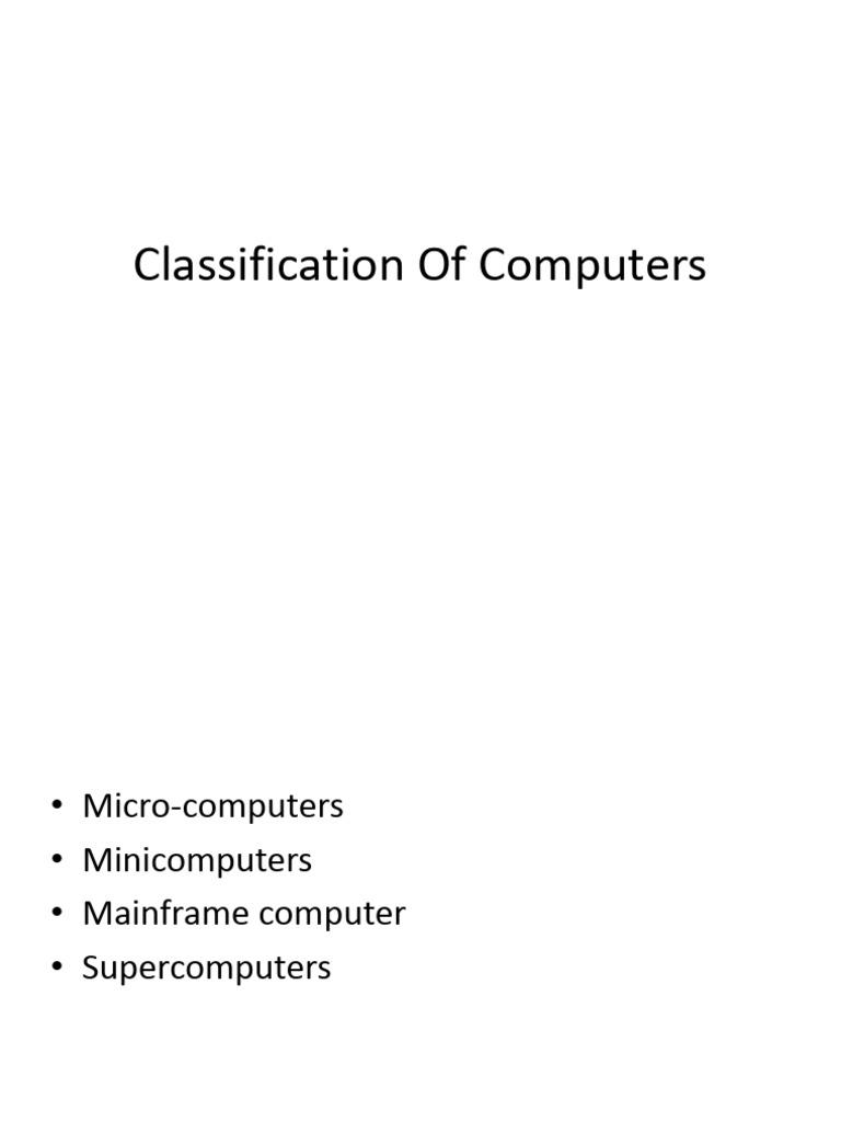 Types of Computers Explained | PDF