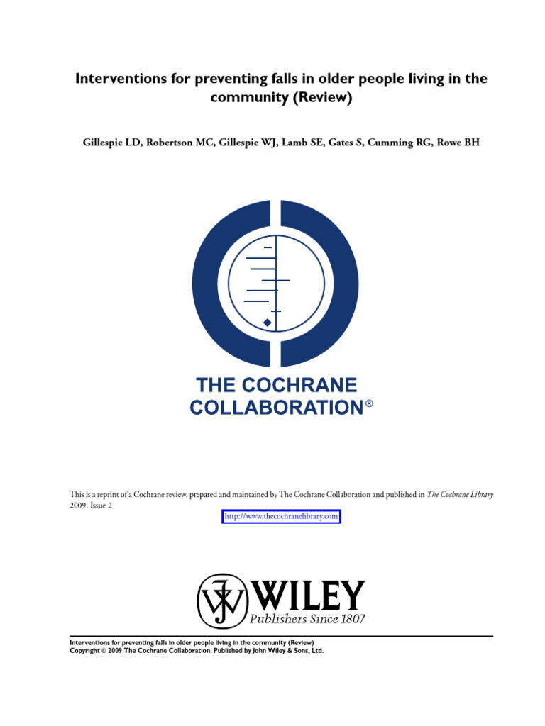 Interventions For Preventing Falls in Older People Living in The ...