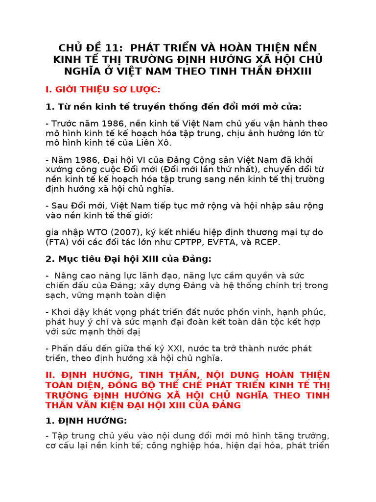 Chủ Đề 11 KTCT Mác | PDF