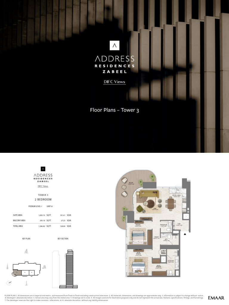 Zabeel Tower 3 Floor Plans Overview | PDF | Bedroom | Engineering Tolerance