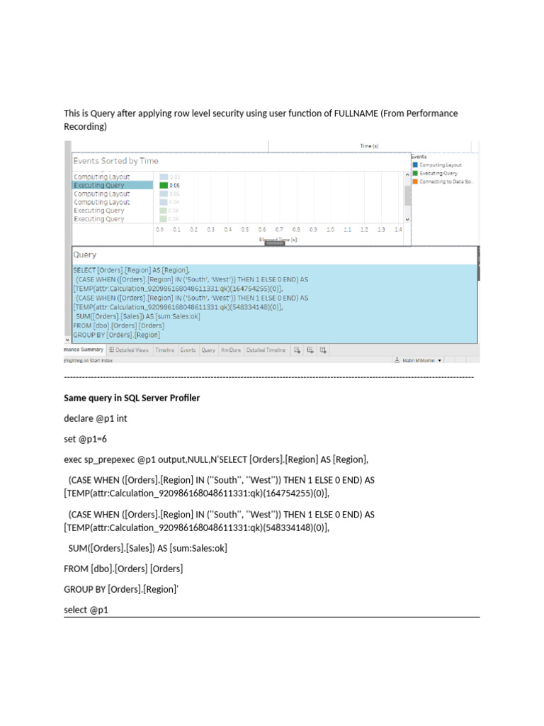 SQL Queries For RLS and Parameter in Tableau | PDF