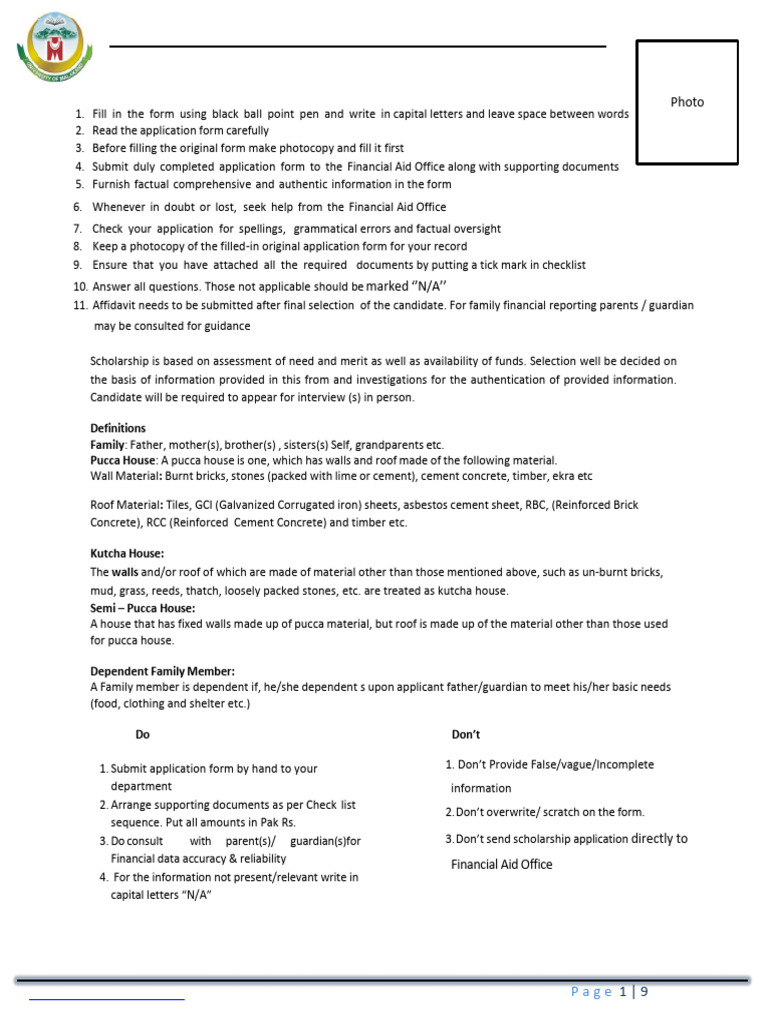SAFE Scholarship Form PDF | PDF | Expense | Income