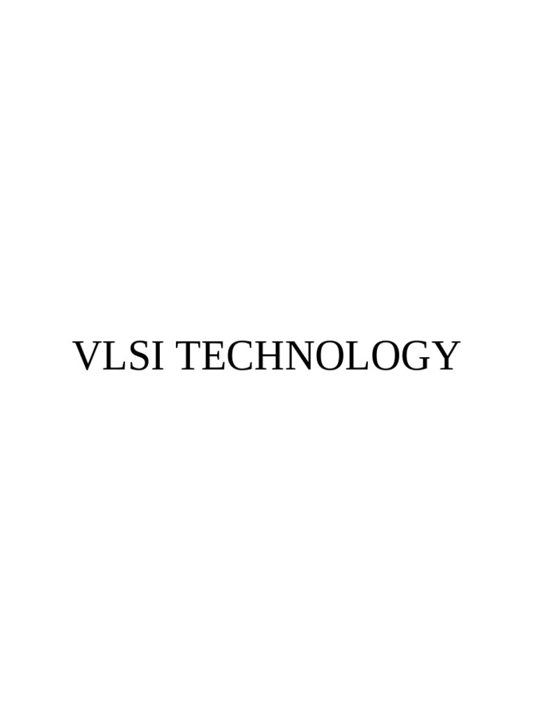 Vlsi Technology Notes Mtech | PDF | Mosfet | Field Effect Transistor
