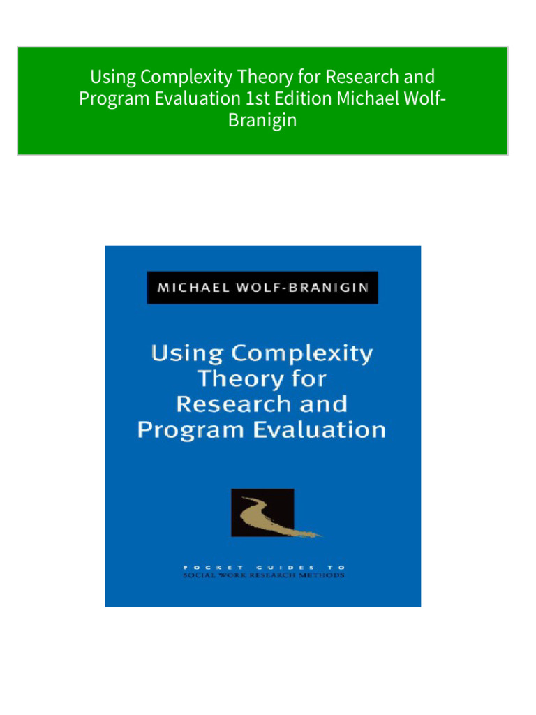 [Ebooks PDF] download Using Complexity Theory for Research and Program ...