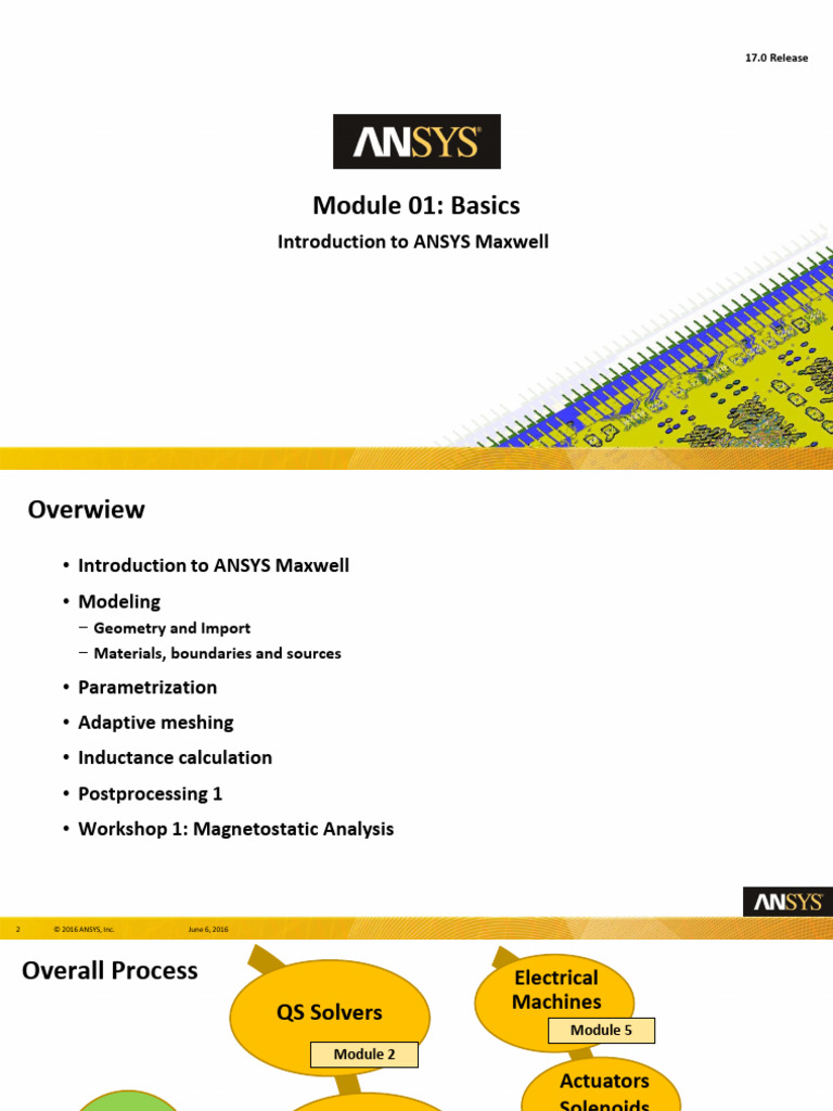 ANSYS Maxwell Tutorial Overview | PDF | Finite Element Method | Inductance