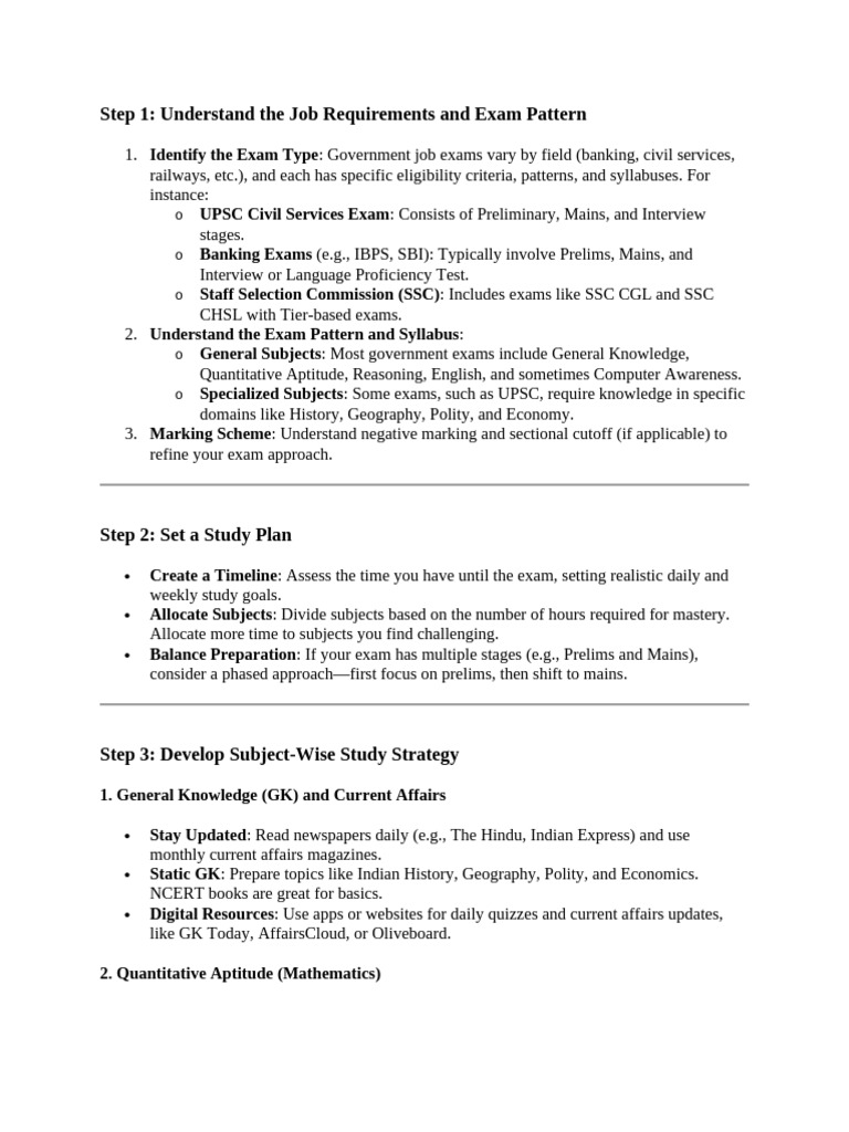 Government Exam Preparation Guide | PDF | Reading Comprehension | Cognition