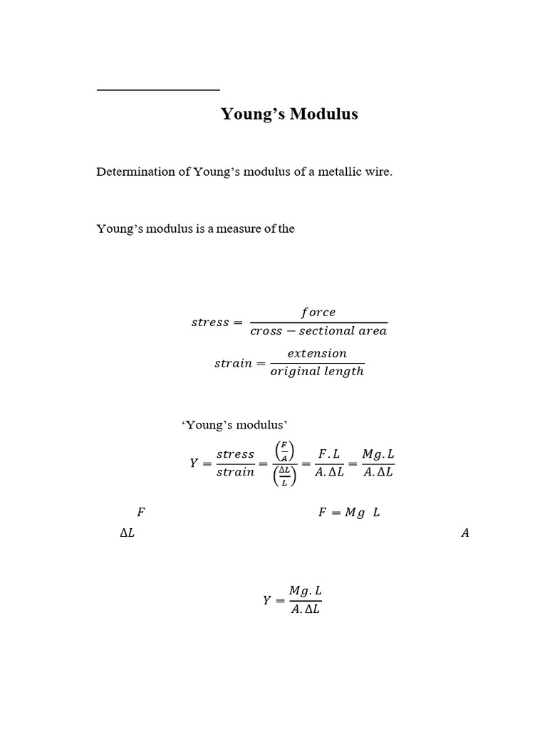 6-Young's Modulus - 554019839 | PDF