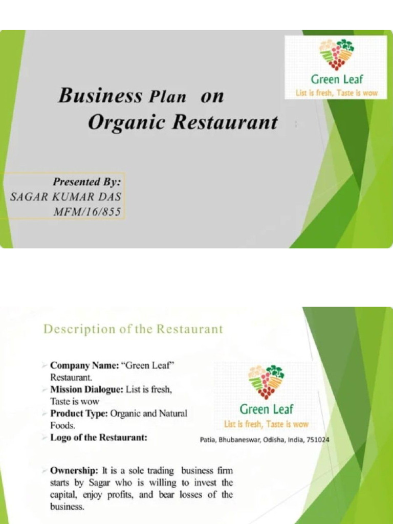Restaurant Presentation | PDF