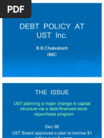 Debt policy ust inc pdf