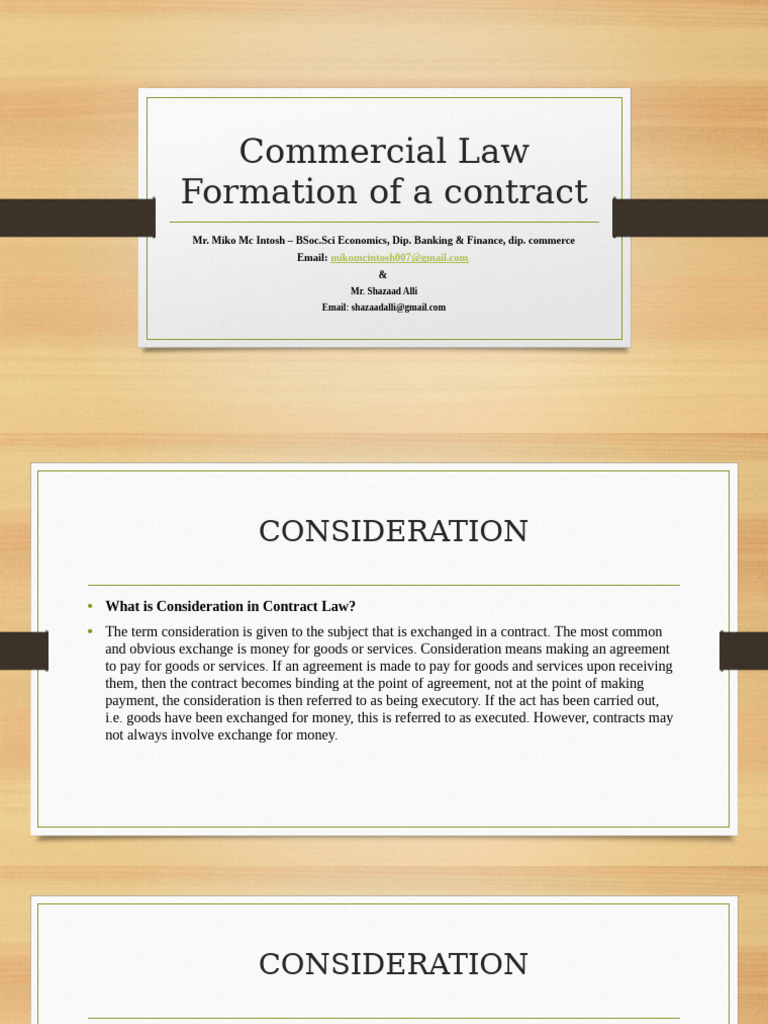 Understanding Consideration in Contract Law | PDF | Consideration ...