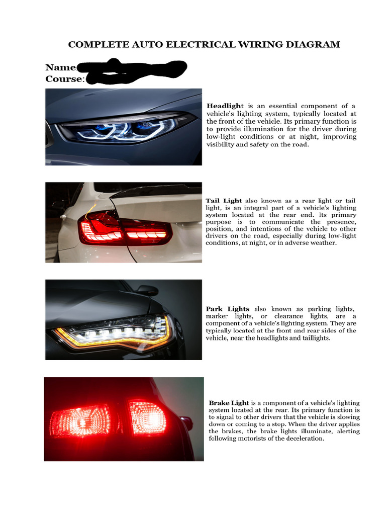 Complete Auto Electrical Wiring Diagram | PDF