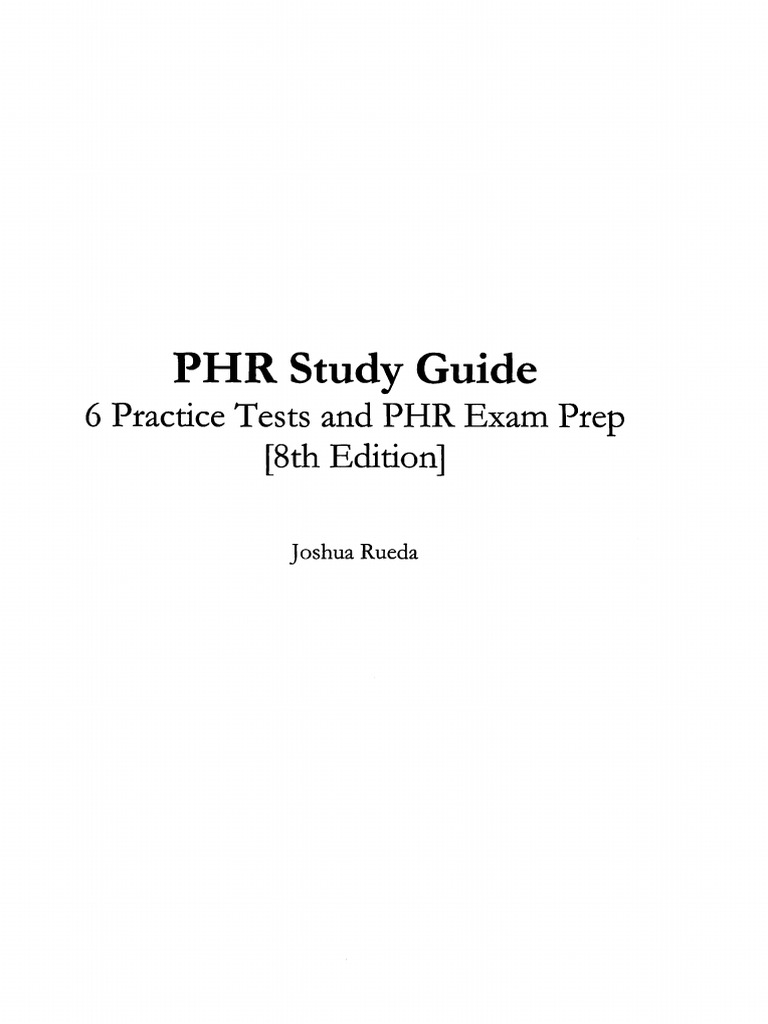 PHR Exam Prep: Study Guide & Tests | PDF | Consolidated Omnibus Budget ...