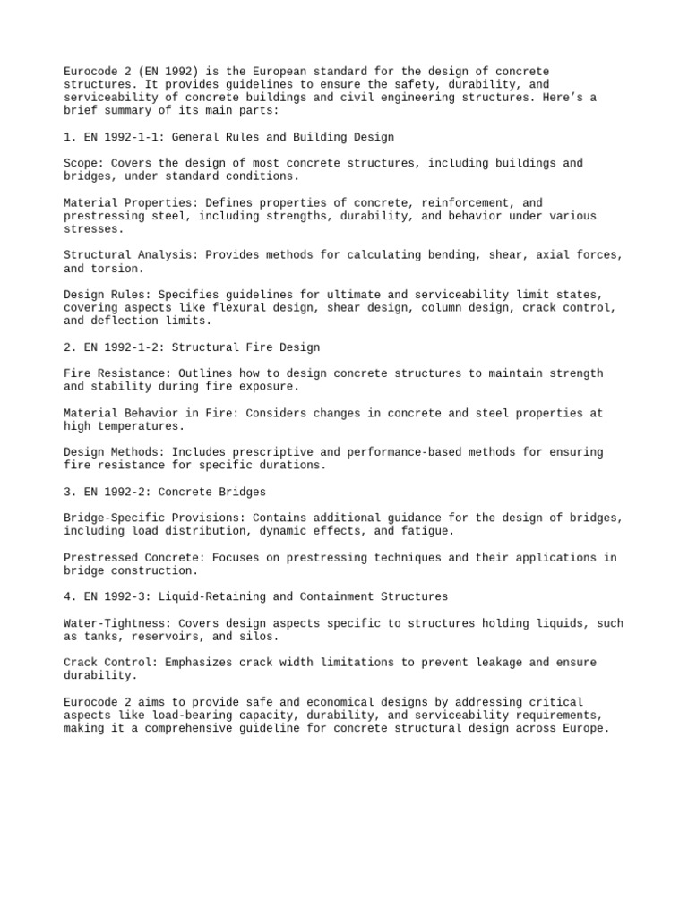 Eurocode 2: Concrete Design Standards | PDF | Science & Mathematics