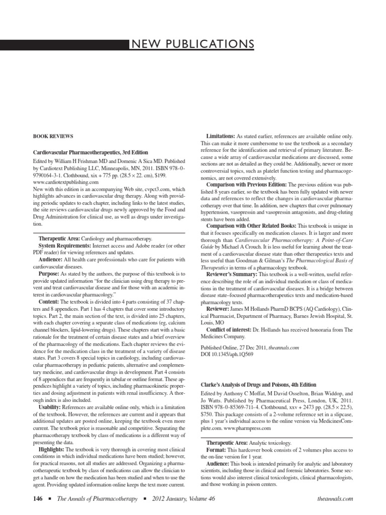 Clarkes Analysis of Drugs and Poisons 4th Edition 2012 | PDF ...