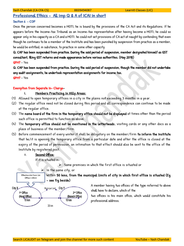 Professional Ethics for CA Final Exam | PDF | Accountant | Audit