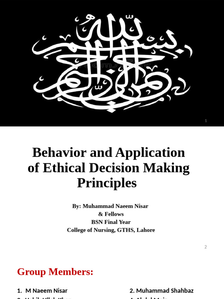 Ethical Decision Making in Nursing | PDF | Medical Ethics | Health Care