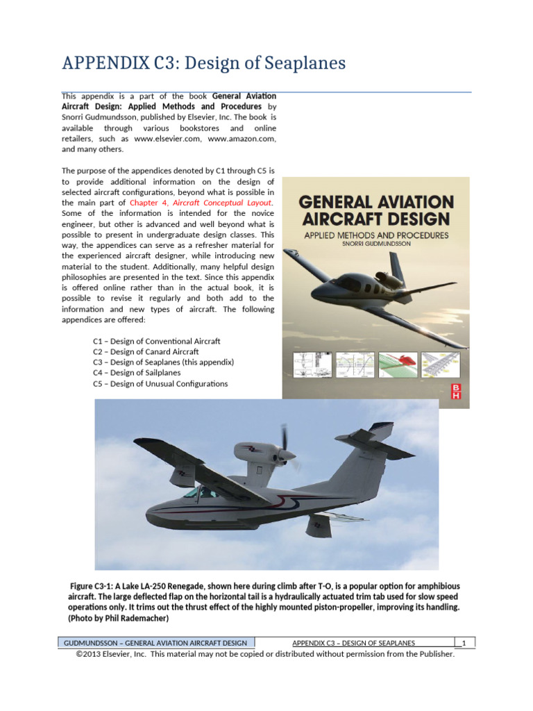 Seaplane Design Principles and Methods | PDF | Buoyancy | Seaplane
