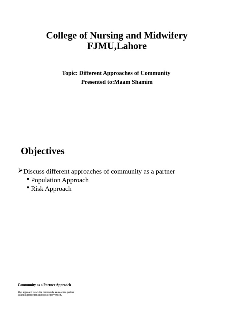 Community Health Approaches Explained | PDF | Screening (Medicine ...