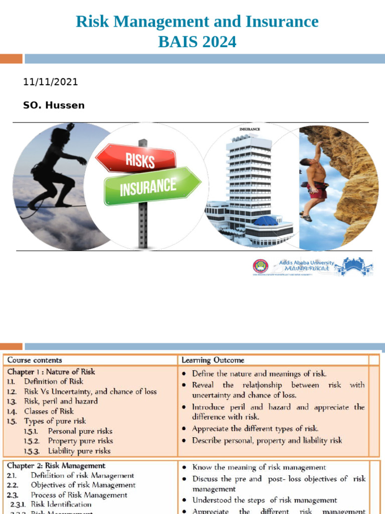 Defining Risk in Insurance Context | PDF | Risk | Uncertainty