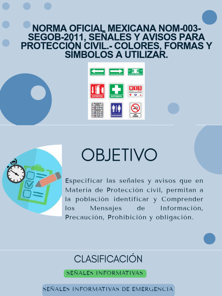 Norma 003 SEGOB: Señales de Protección Civil | PDF