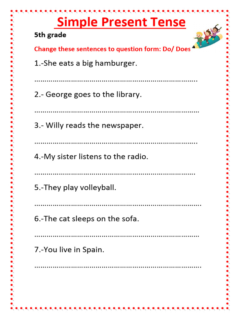 Simple Present Tense - Question Form-Homework | PDF | Games & Activities