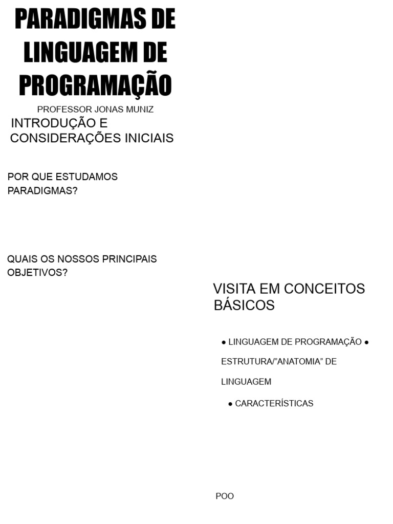 Paradigmas de Linguagem de Programação | PDF