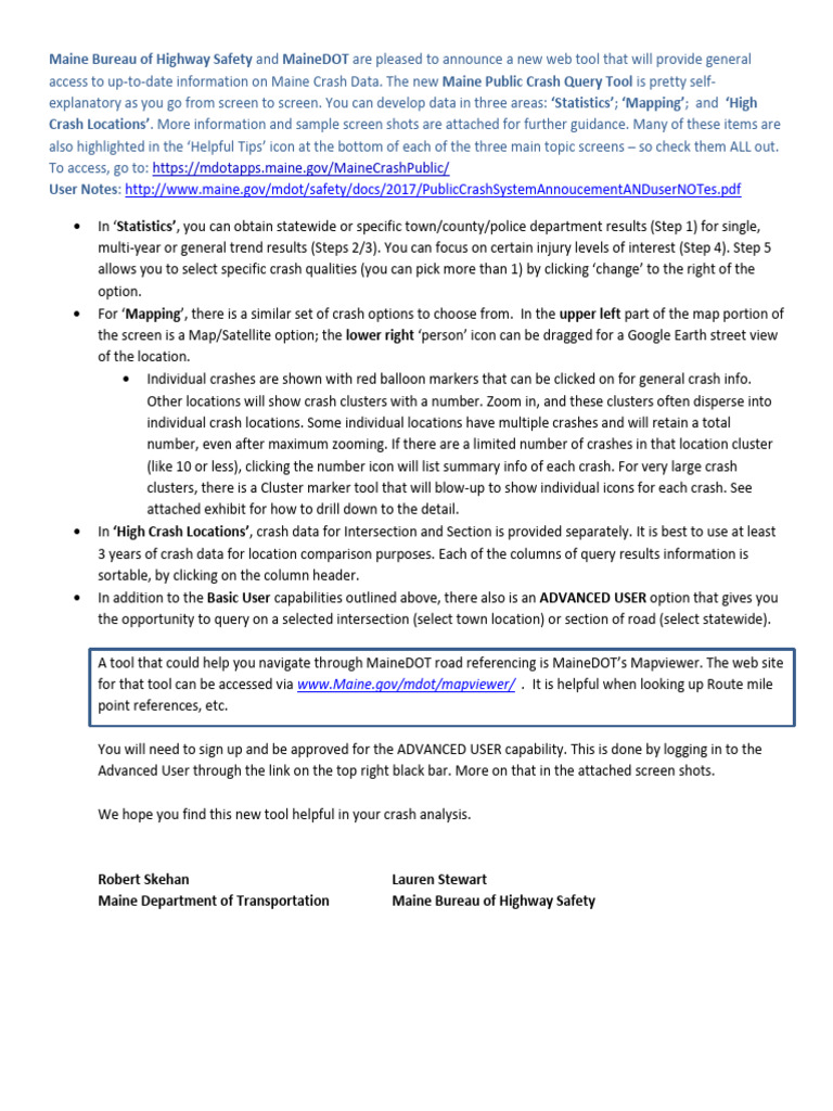 Public Crash System Annoucement ANDuser NOTes | PDF | Traffic Collision ...