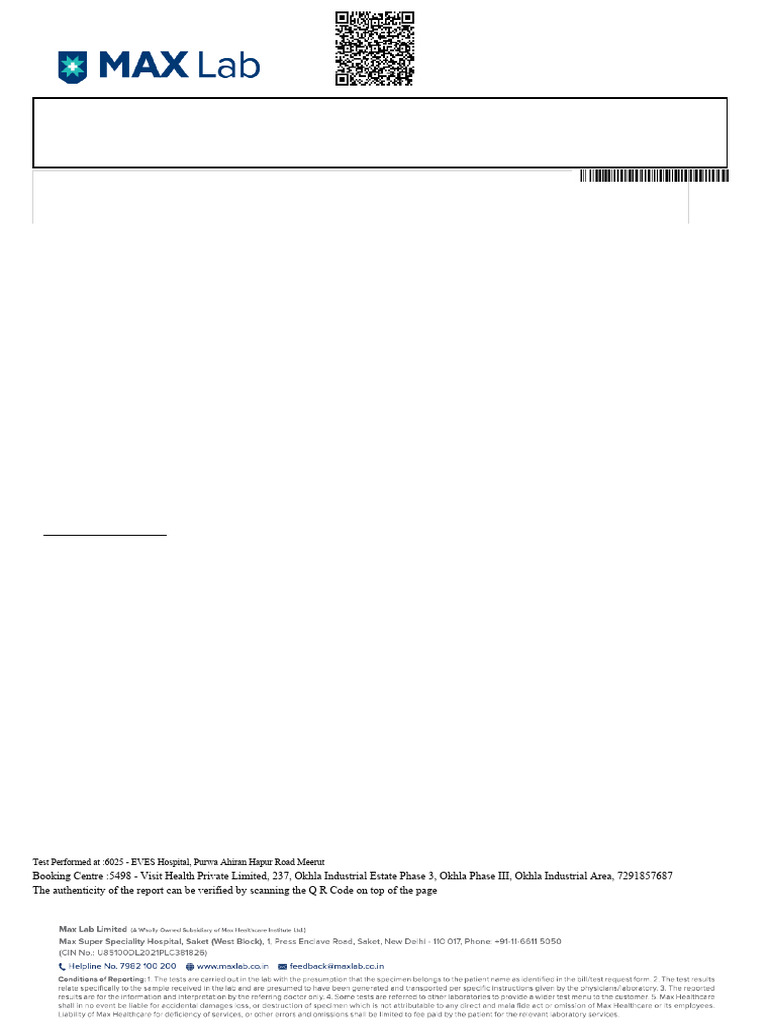 Comprehensive Blood Test Report | PDF | Medical Specialties | Clinical ...