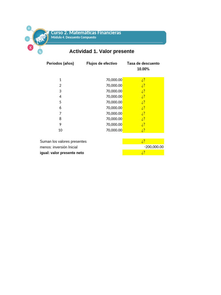 Cálculo del Valor Presente Neto | PDF | Finanzas y dinero