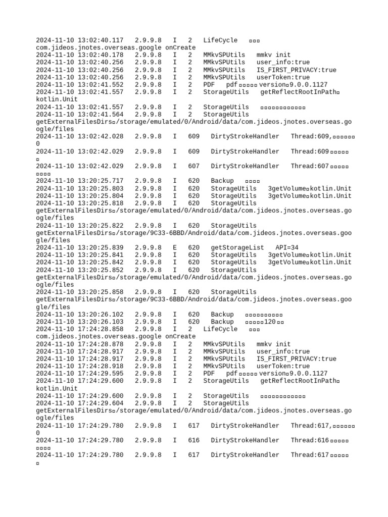 JNotes App Lifecycle and Backup Logs | PDF | Backup | Computer Programming