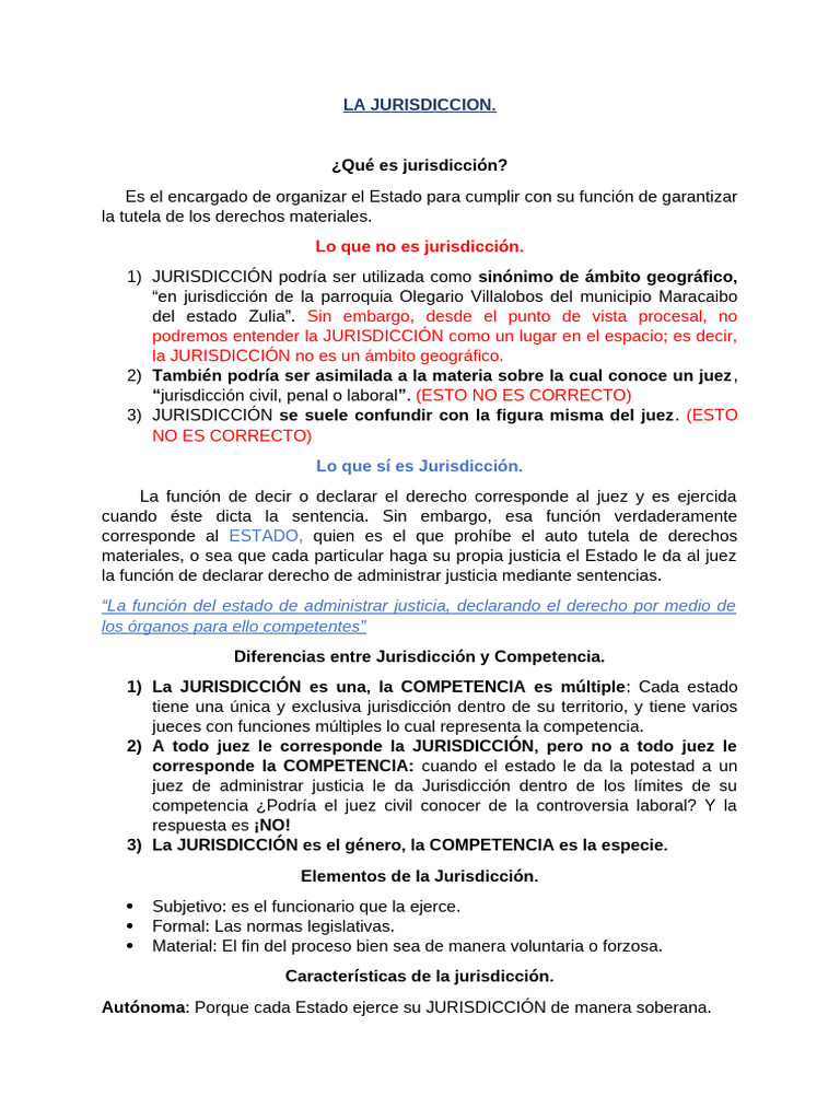 Jurisdicción y Competencia en Derecho | PDF | Jurisdicción | Juez