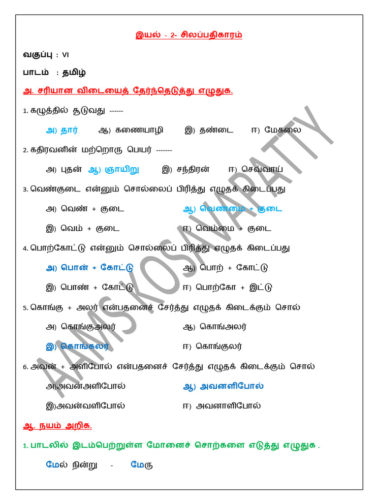 6 Tam Unit 2 | PDF