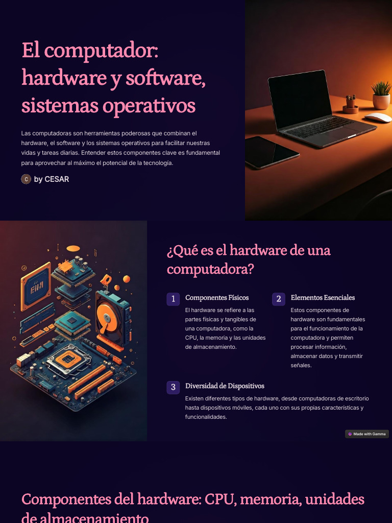 Hardware y Software de Computadoras | PDF | Hardware de la computadora ...