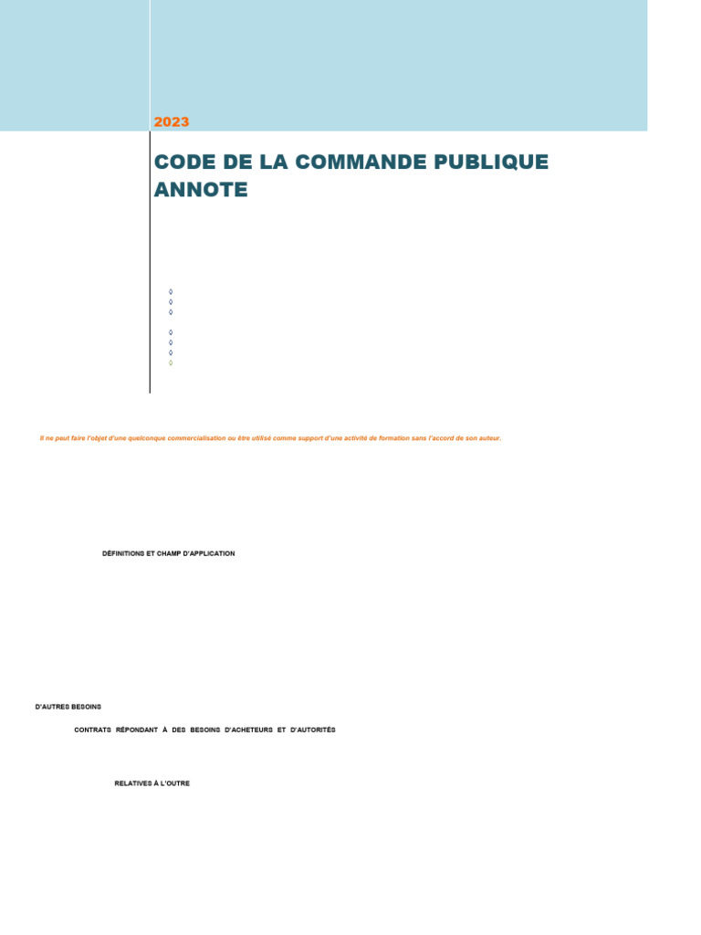 Code de la Commande Publique 2023 | PDF | Facture | Arbitrage