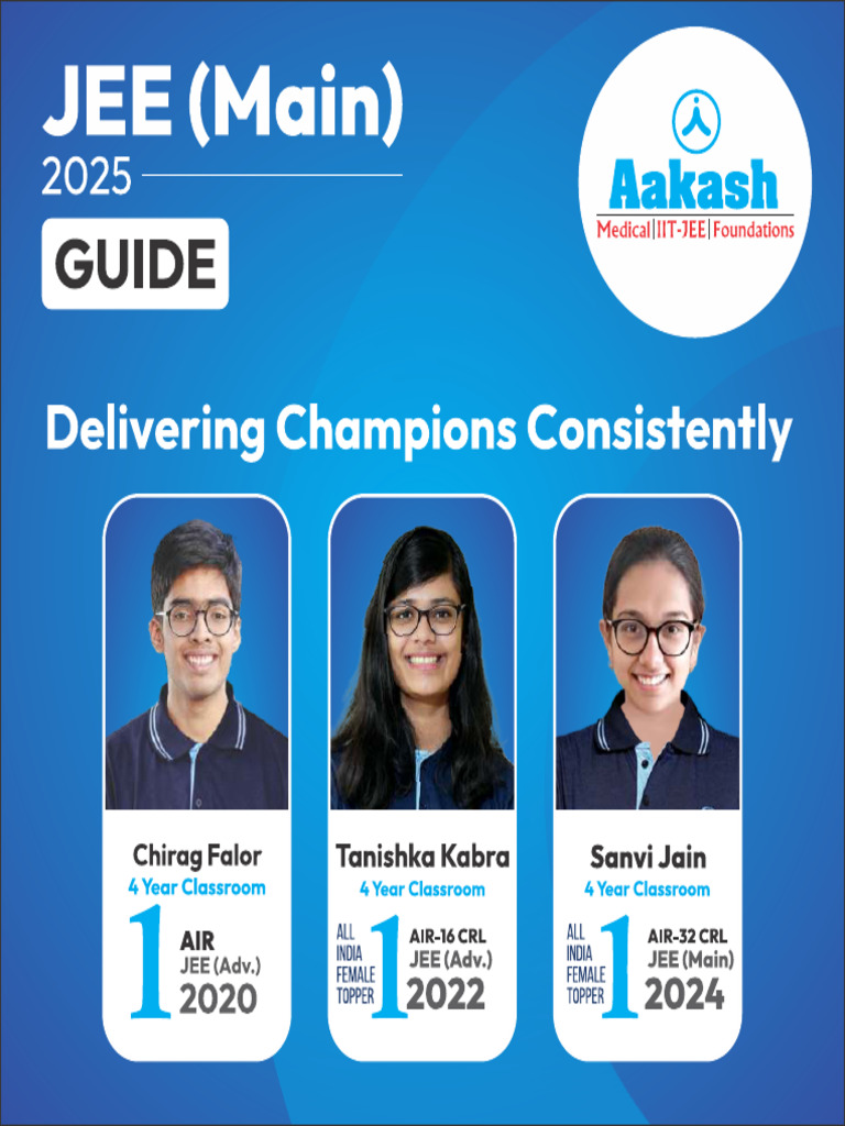 JEE Main 2025 Guide | PDF