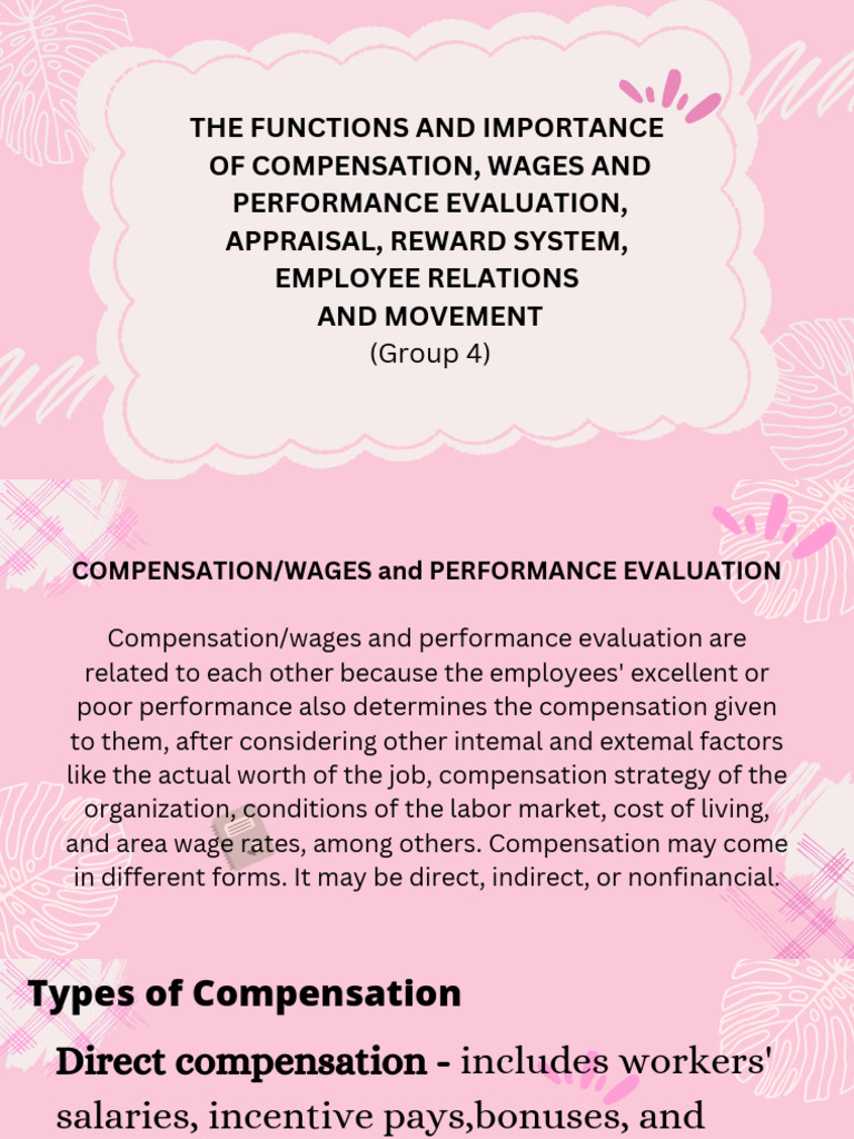Compensation and Performance Evaluation Insights | PDF | Cost Of Living ...