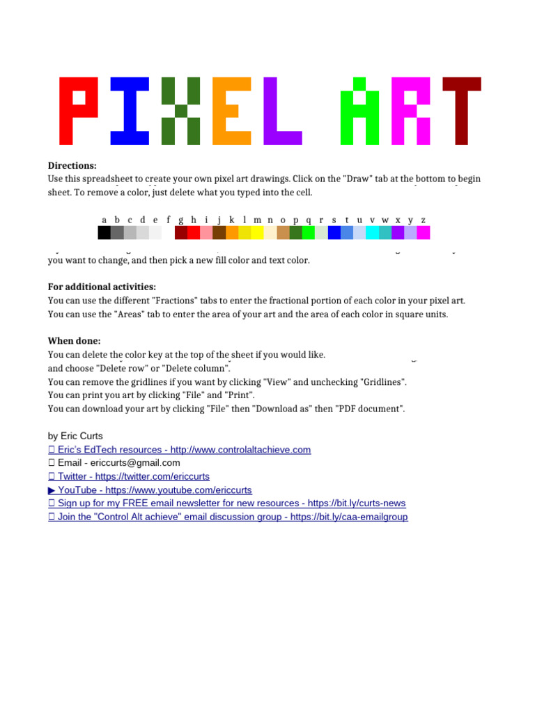 Pixel Art Creation Guide | PDF | Software | Computing