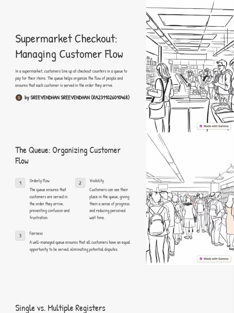 Supermarket Checkout Queue Management | PDF | Point Of Sale | Economies
