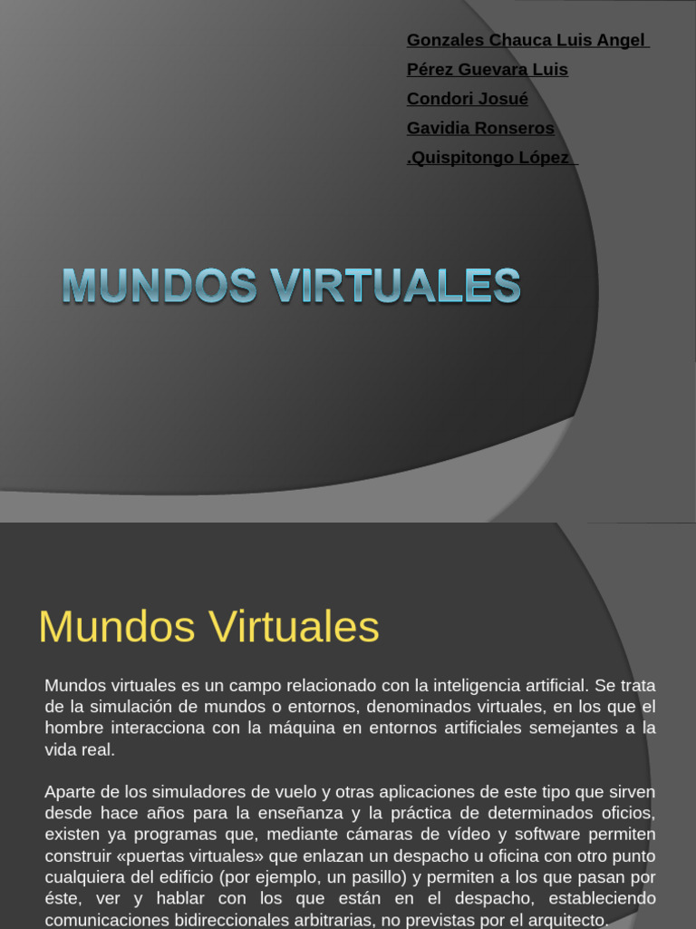 Mundos Virtuales en Educación y Second Life | PDF | Mundo virtual ...