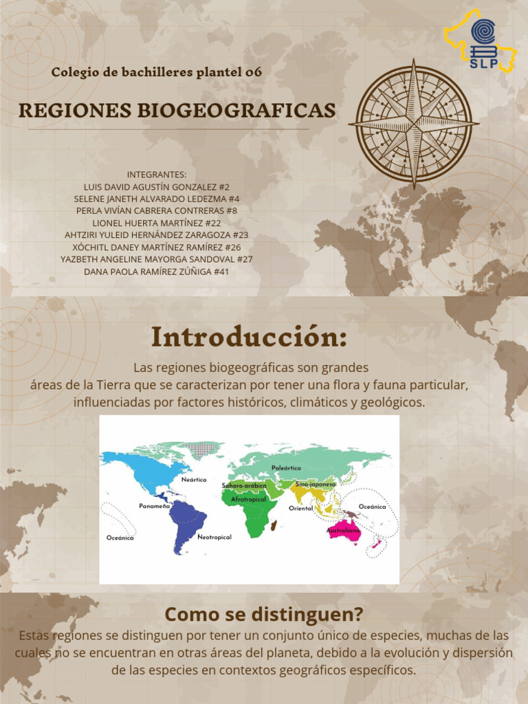 Regiones Biogeográficas y su Diversidad | PDF | Biogeografia | Entorno ...