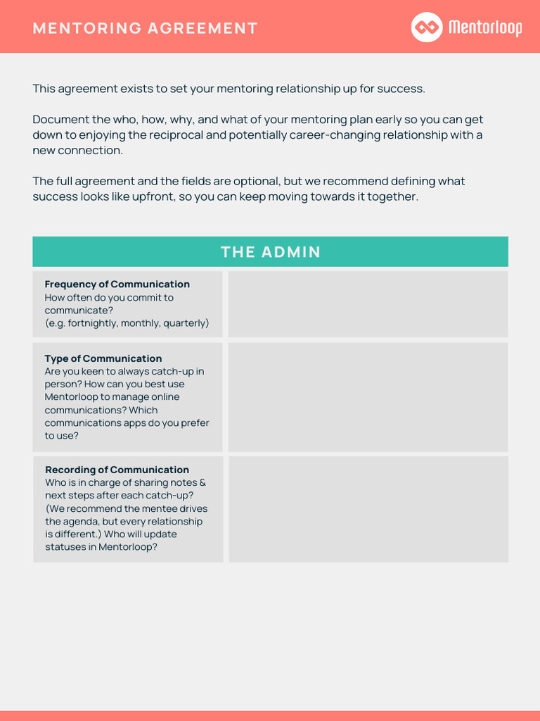 Mentoring Agreement | PDF