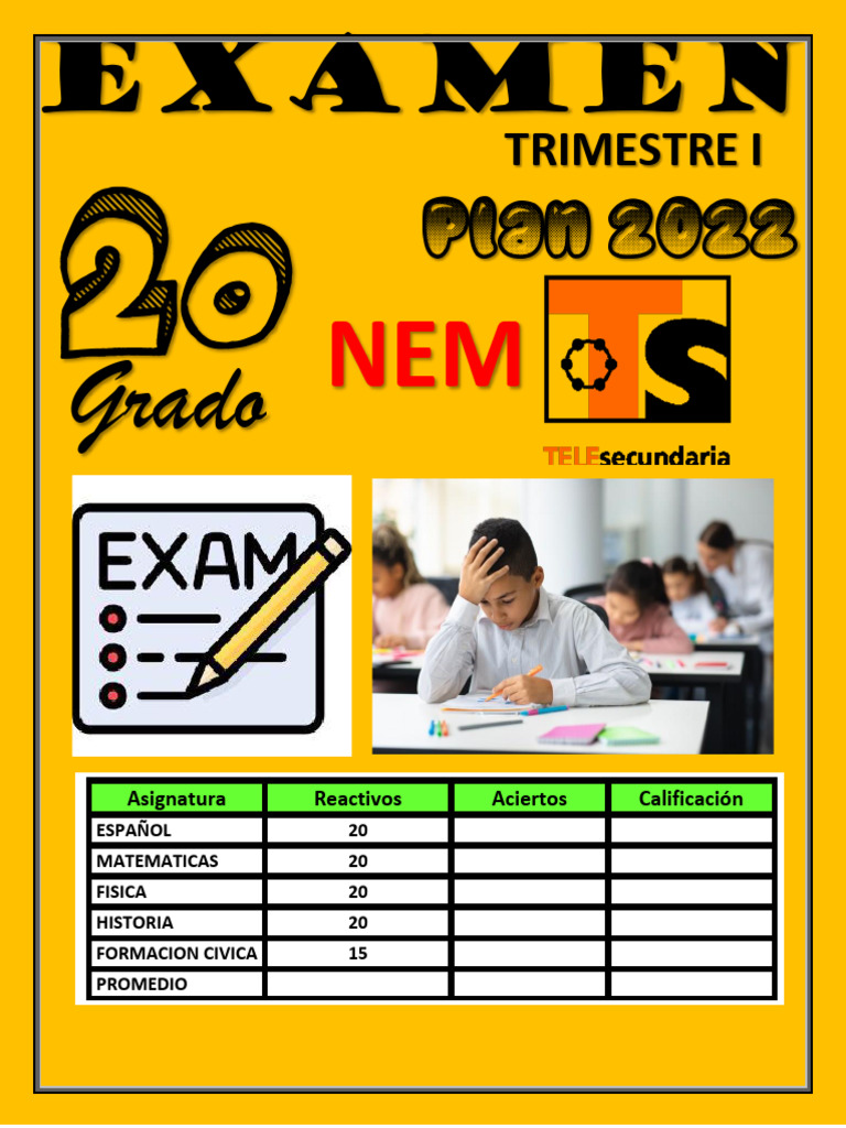 Examen Trimestral de Español y Matemáticas | PDF | Nueva españa | Átomos