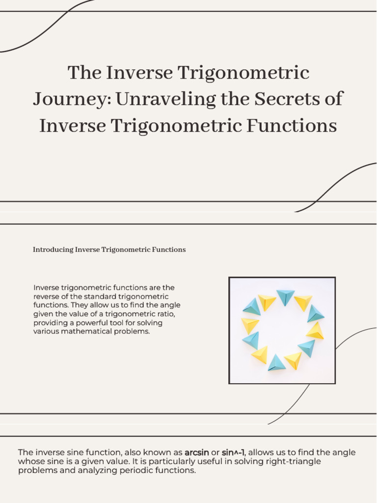 Slidesgo The Inverse Trigonometric Journey Unraveling The Secrets of