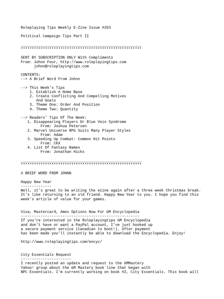 #203 Political Campaign Tips Part II | PDF
