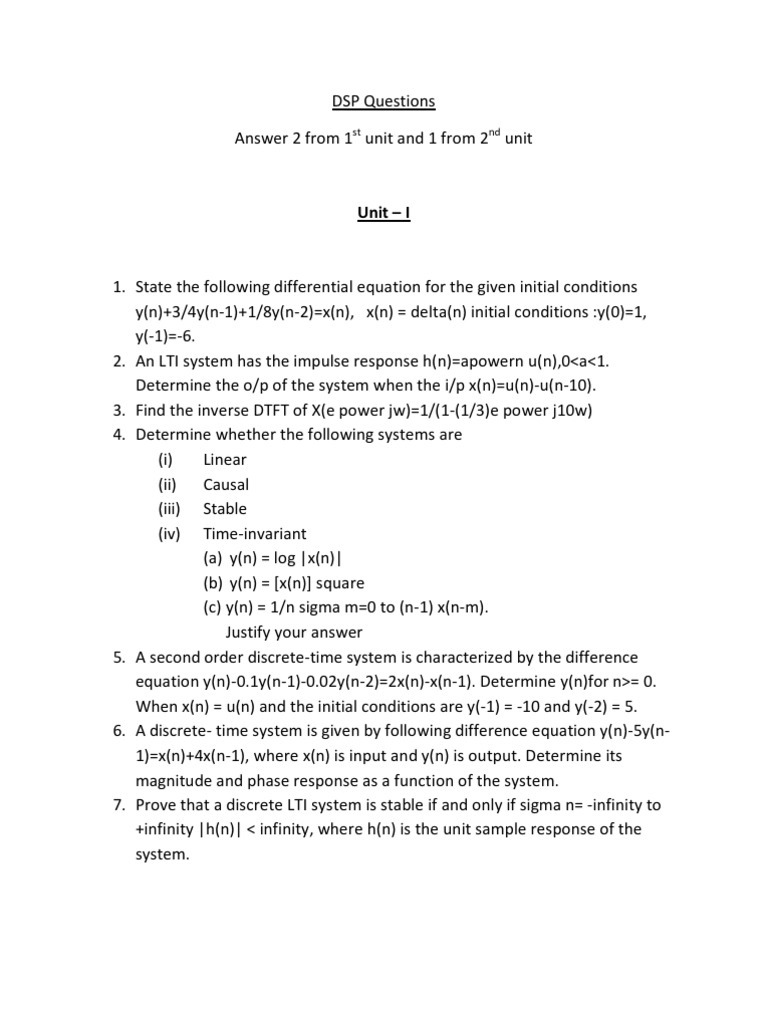 DSP | PDF | Teaching Methods & Materials | Science & Mathematics