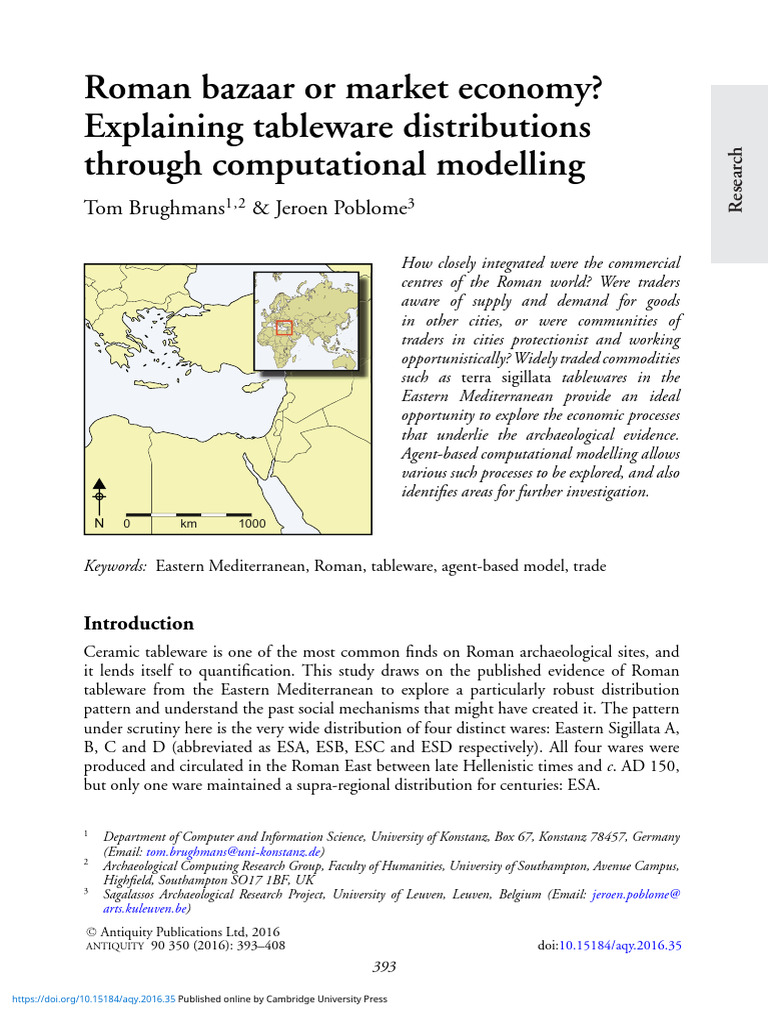 Roman Tableware Trade Models Explained | PDF | Market (Economics ...